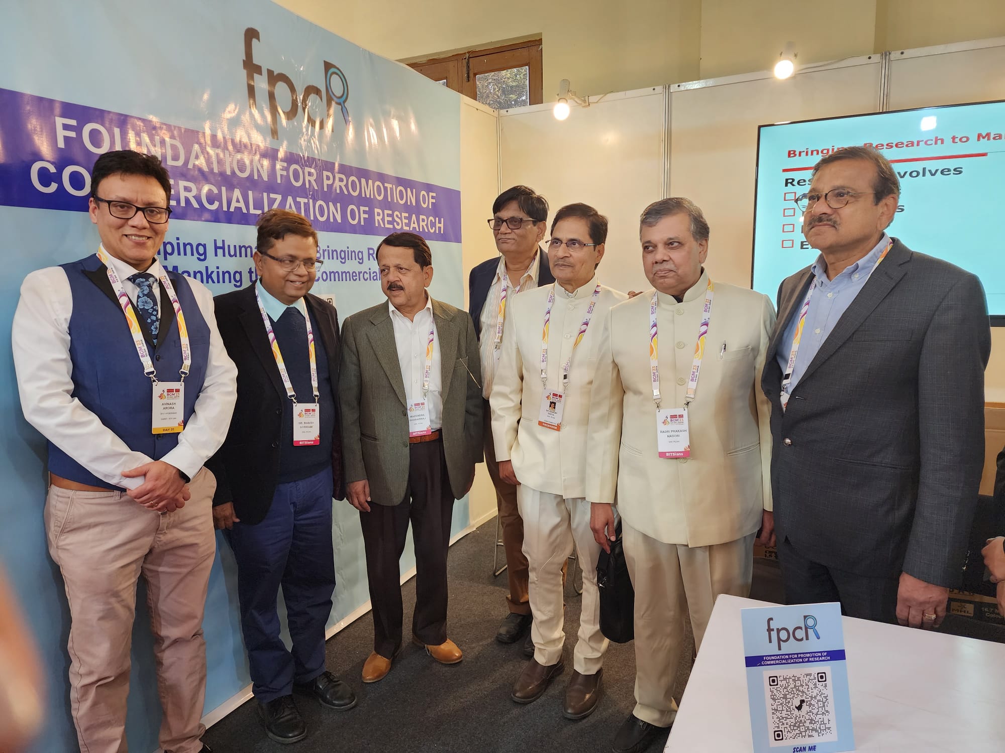 Startup "Foundation for Promotion of Commercialization of Research (FPCR)" inaugurated by Shri Vinod Kalani, President, Federation of Pharma Entrepreneurs (FOPE ) & Rajasthan Pharmaceutical Manufacturer's Association (RPMA) at BITSAA GLOBAL MEET 2023 held at Birla Auditorium, Jaipur